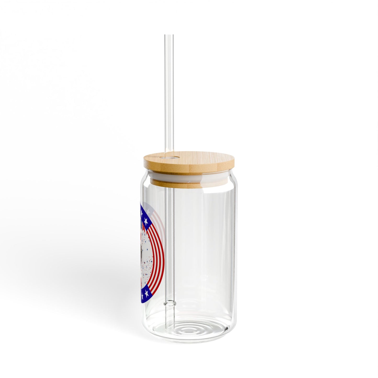 MAGA Mama, Sipper Glass 16 oz with Lid & Straw, great for Iced Coffee
