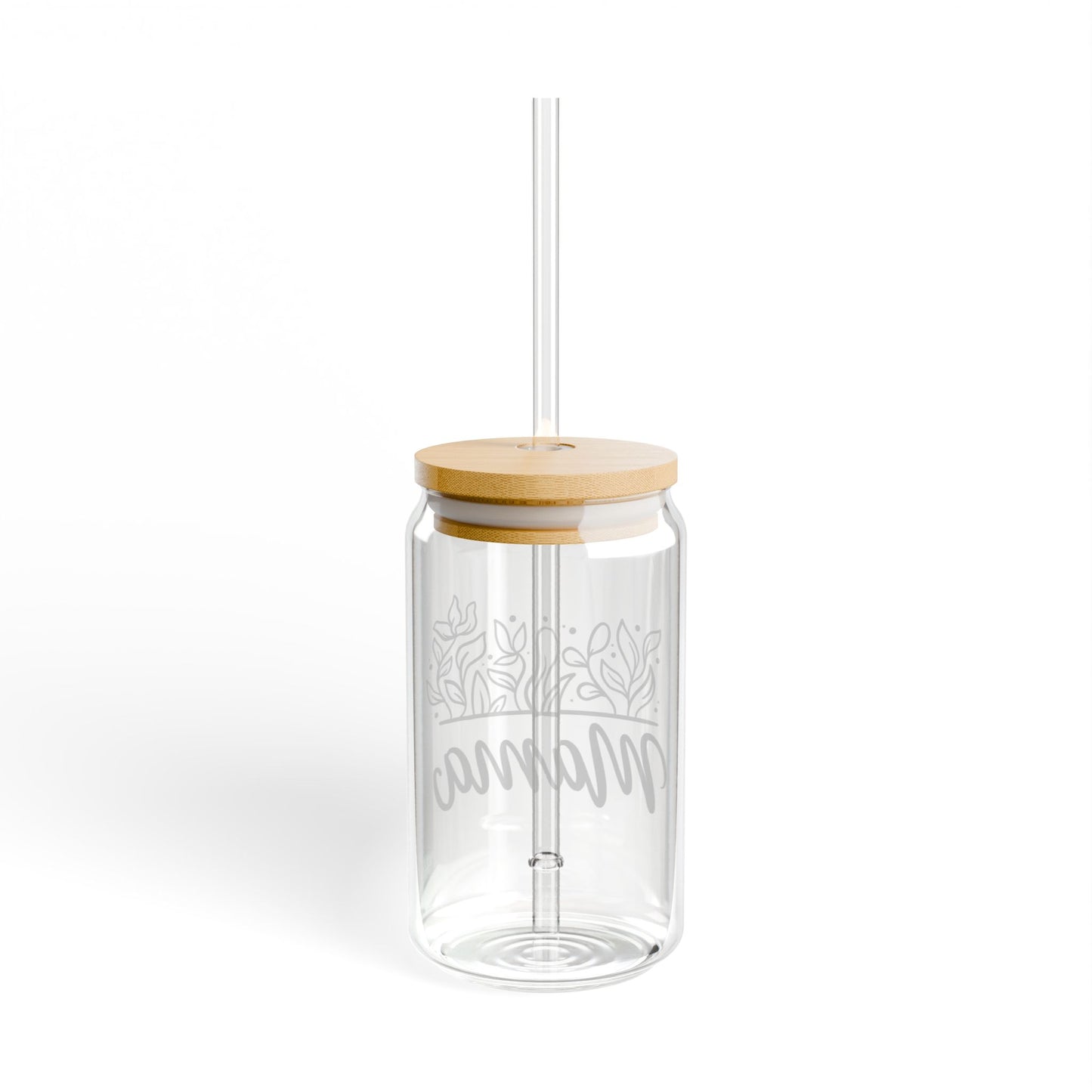 Mama Sipper Glass 16 oz with Lid & Straw