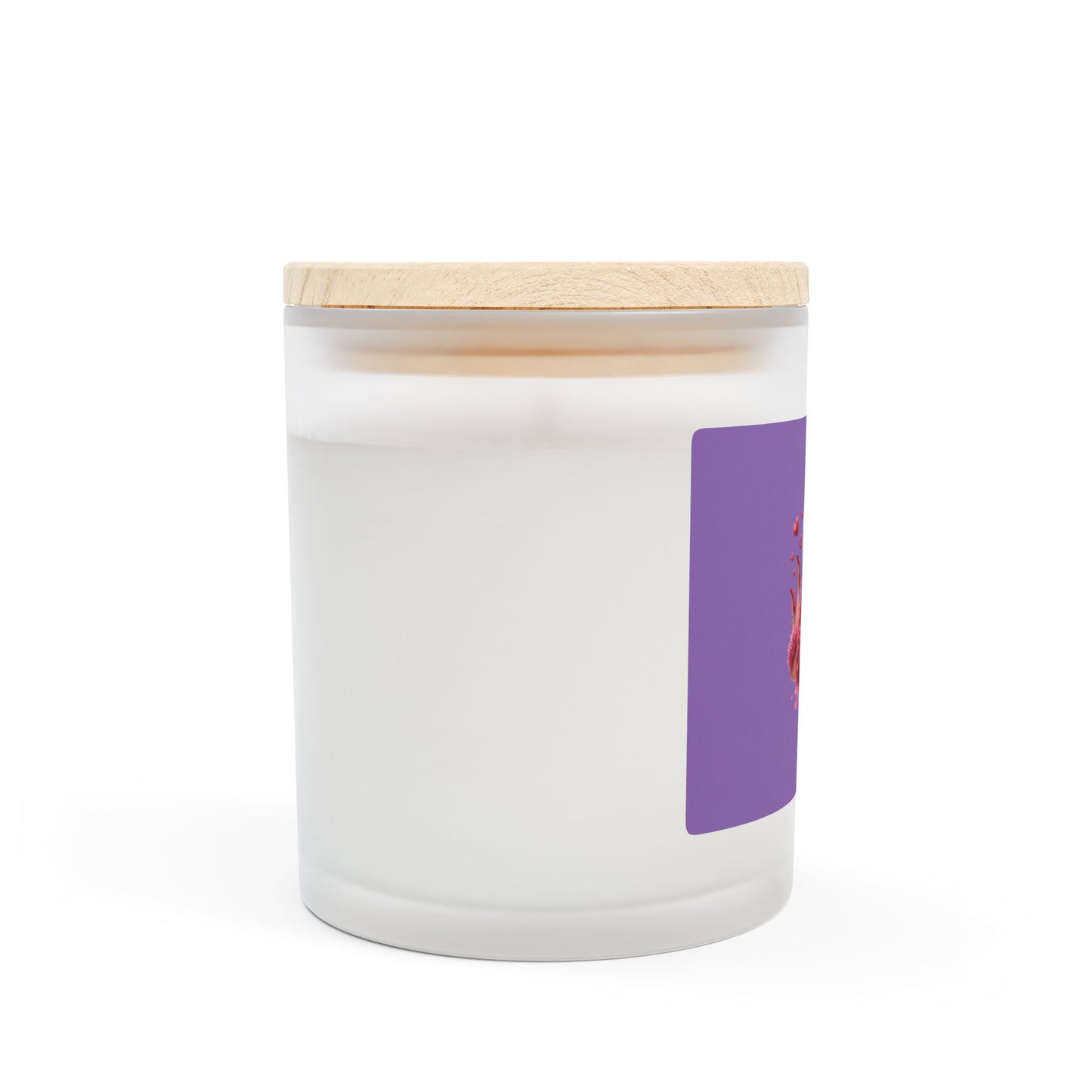 Funny Old Mom Kiss Valentine Candle in a glass jar, Purple, Scented or unscented Candle 11 oz, - Eco-Friendly Soy Blend Wax, Wooden Wick,