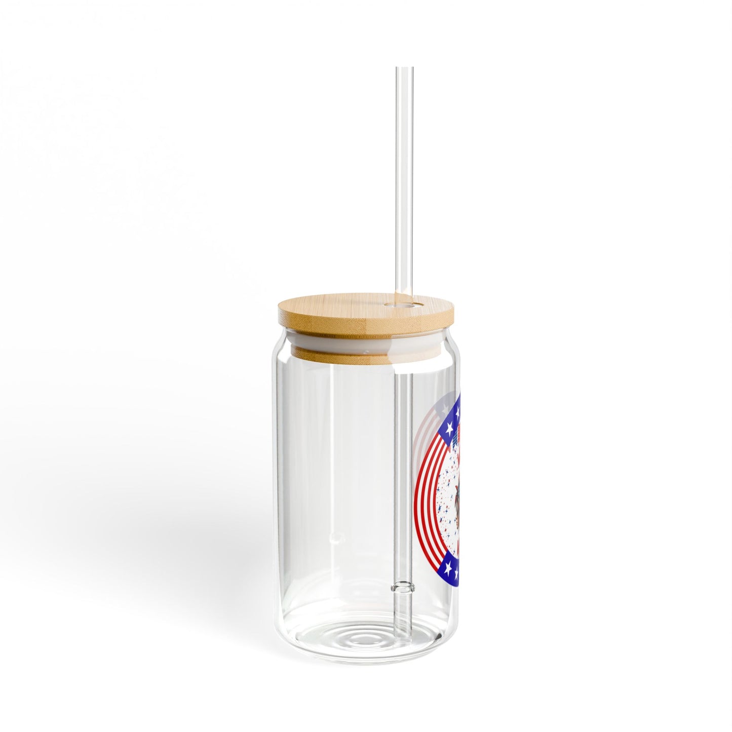 MAGA Mama, Sipper Glass 16 oz with Lid & Straw, great for Iced Coffee