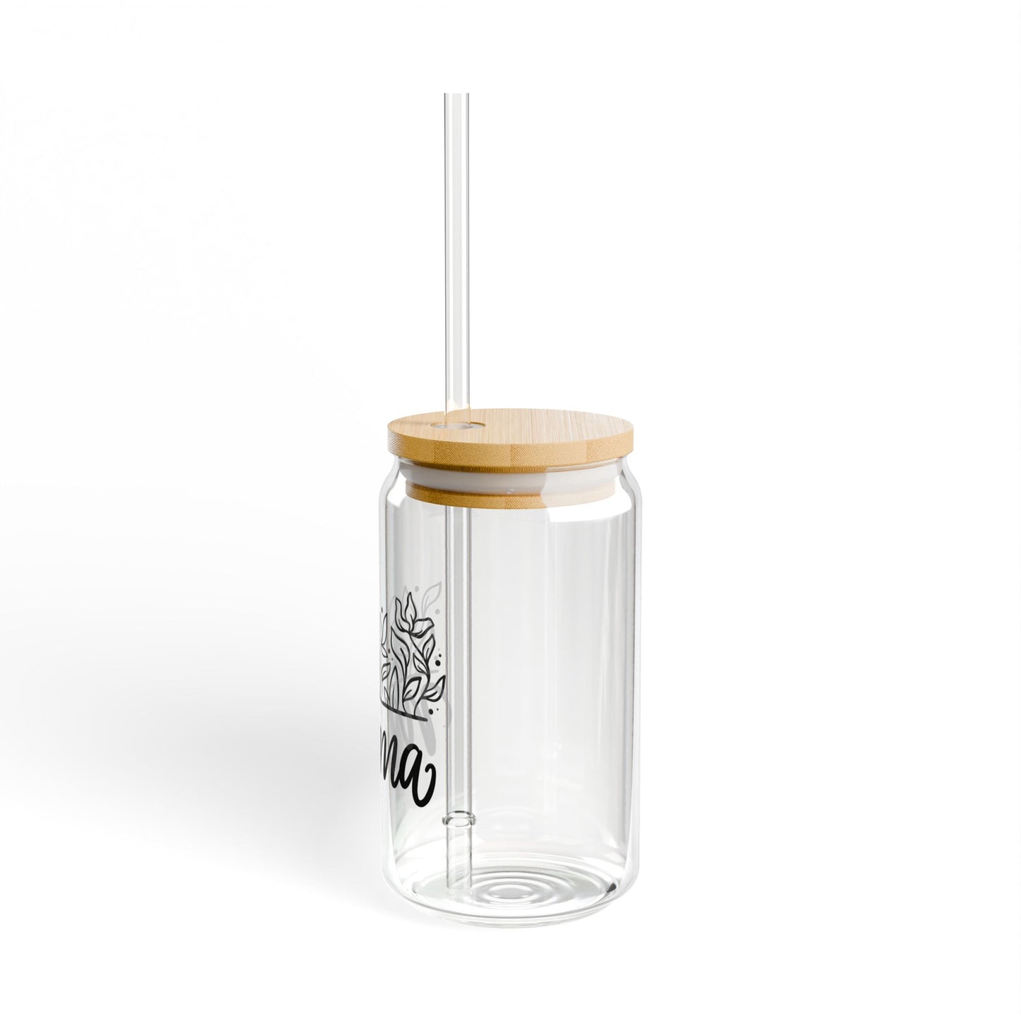 Mama Sipper Glass 16 oz with Lid & Straw
