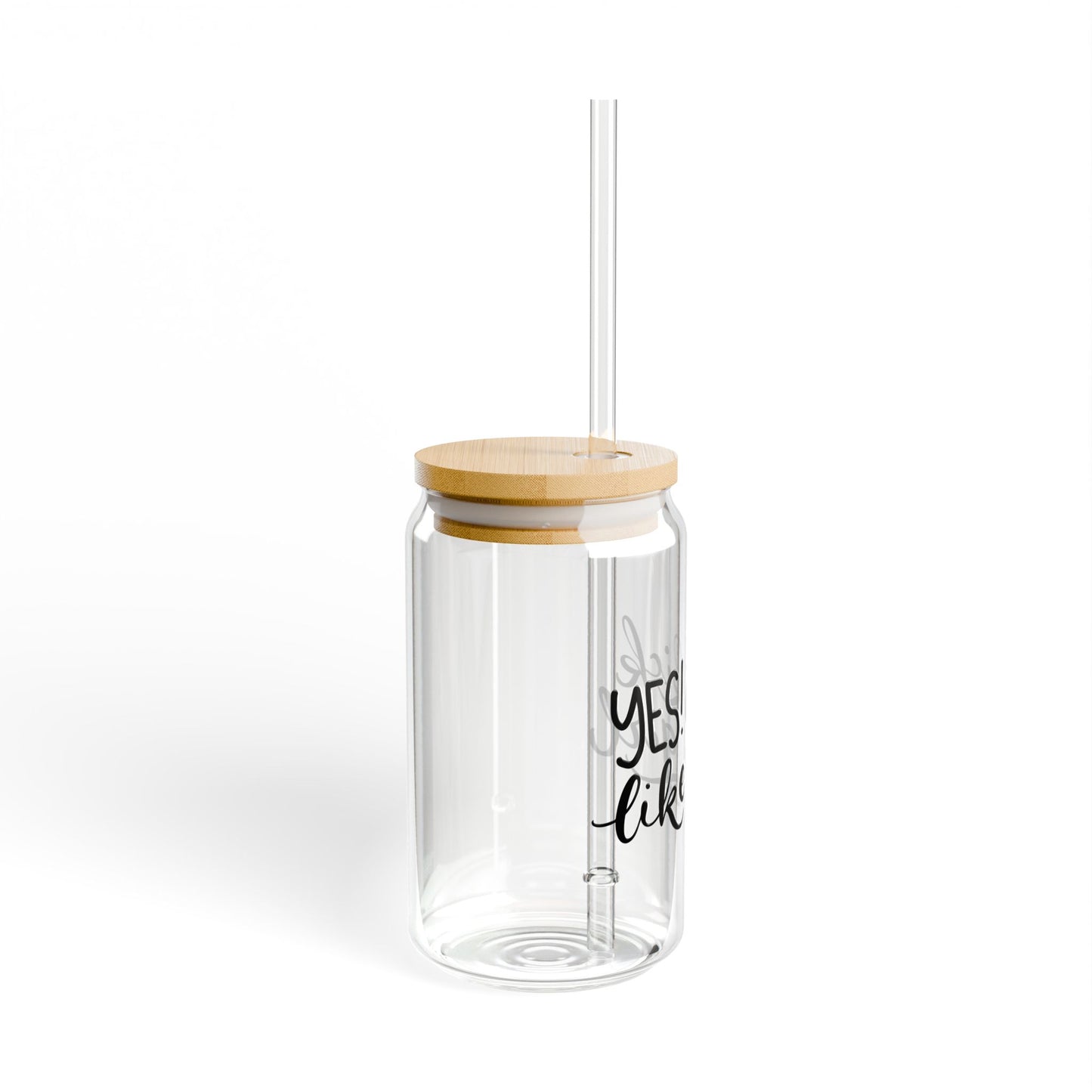Soccer Girl, Sipper Glass 16 oz with Lid & Straw, great for iced coffee