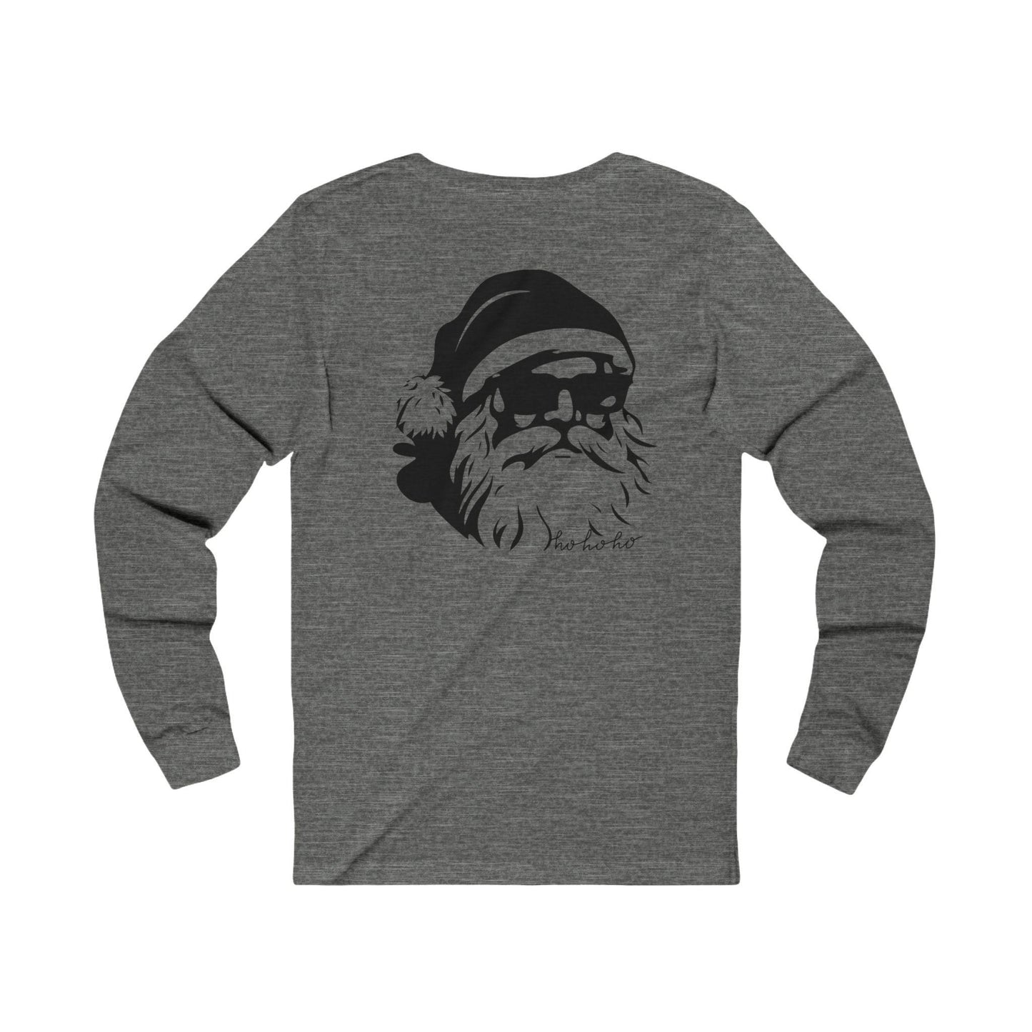 Black & White Santa Sunglasses Unisex Tee, Christmas Long Sleeve Jersey Shirt, Holiday Gift Idea, Xmas Apparel, Santa Claus Top, Funny Santa