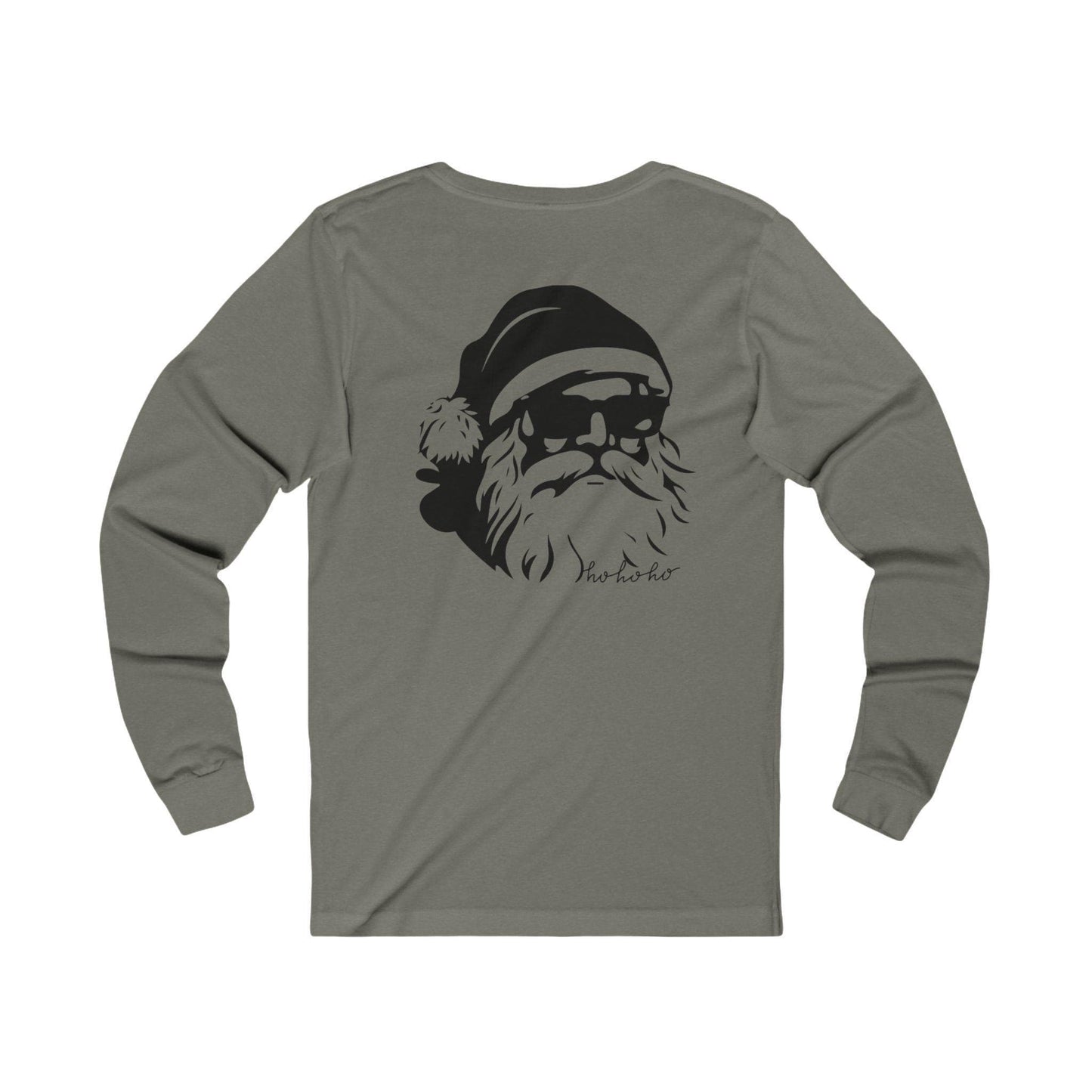Black & White Santa Sunglasses Unisex Tee, Christmas Long Sleeve Jersey Shirt, Holiday Gift Idea, Xmas Apparel, Santa Claus Top, Funny Santa