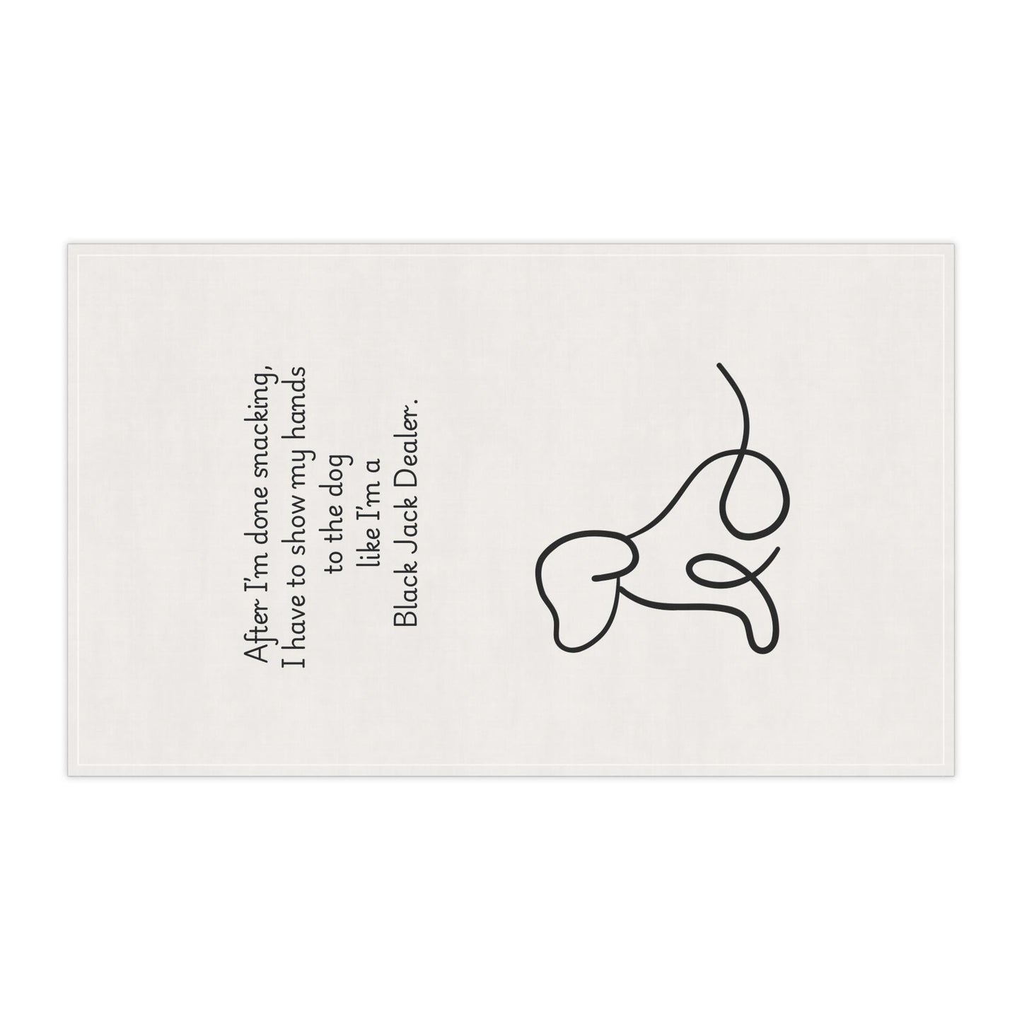 Funny dog tea towel_humorous kitchen towel