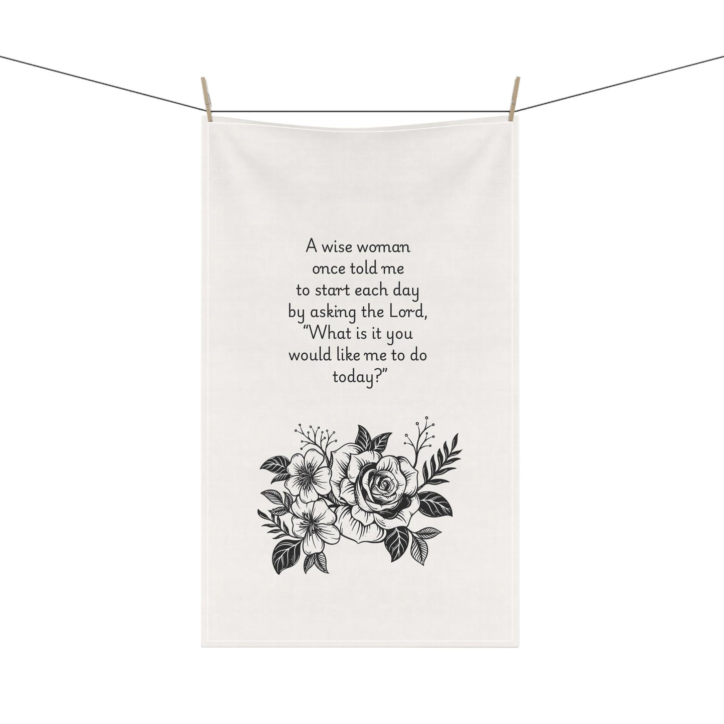 Inspirational tea towel_floral kitchen towel