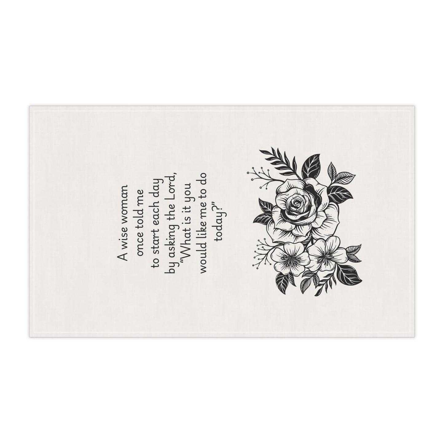 Inspirational tea towel_floral kitchen towel