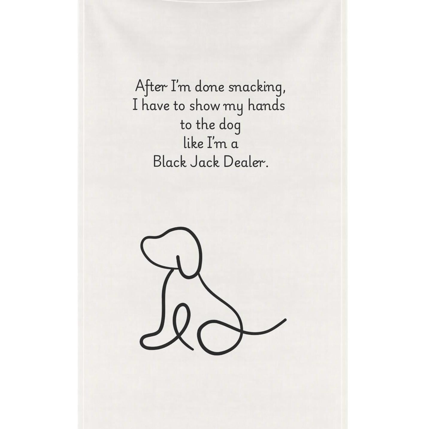 Funny dog tea towel_humorous kitchen towel