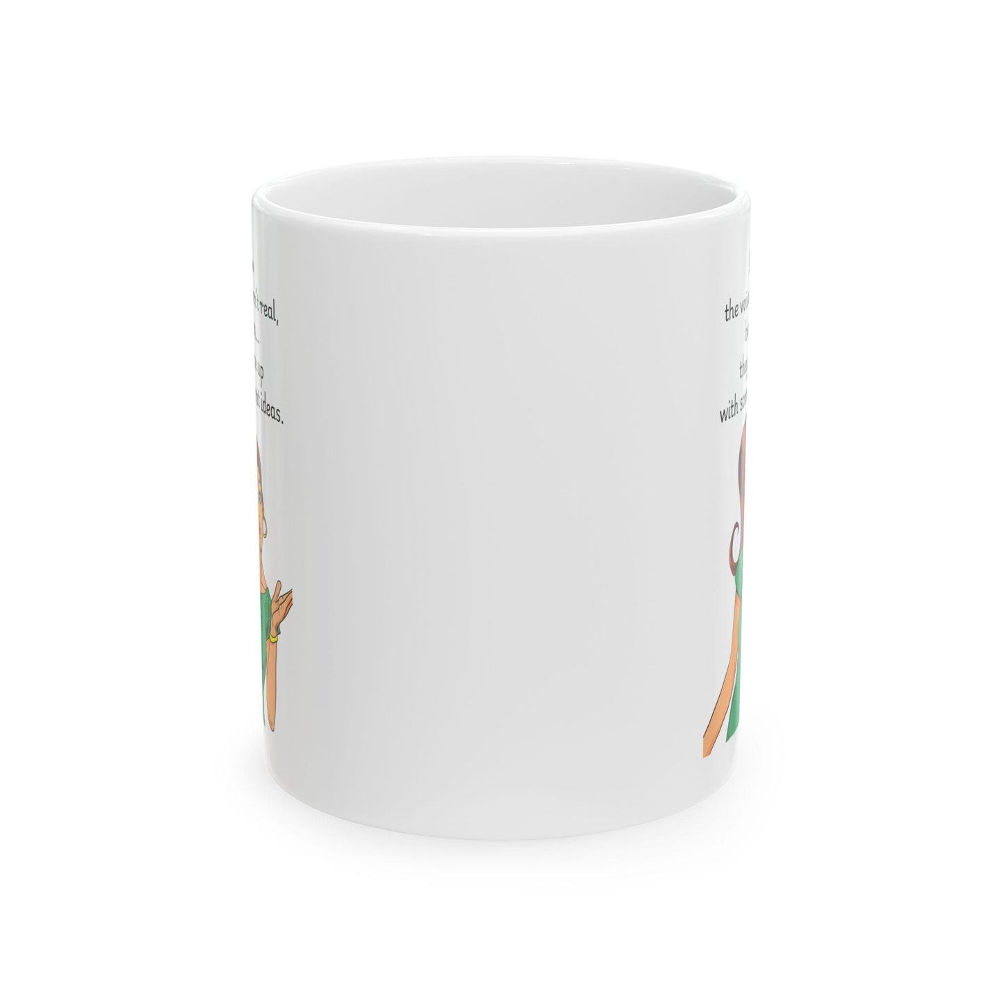 Retro Funny Ceramic Mug - I know the voices arent real Design, Gift for Friends, Coffee Lovers, Birthday, Office Humor