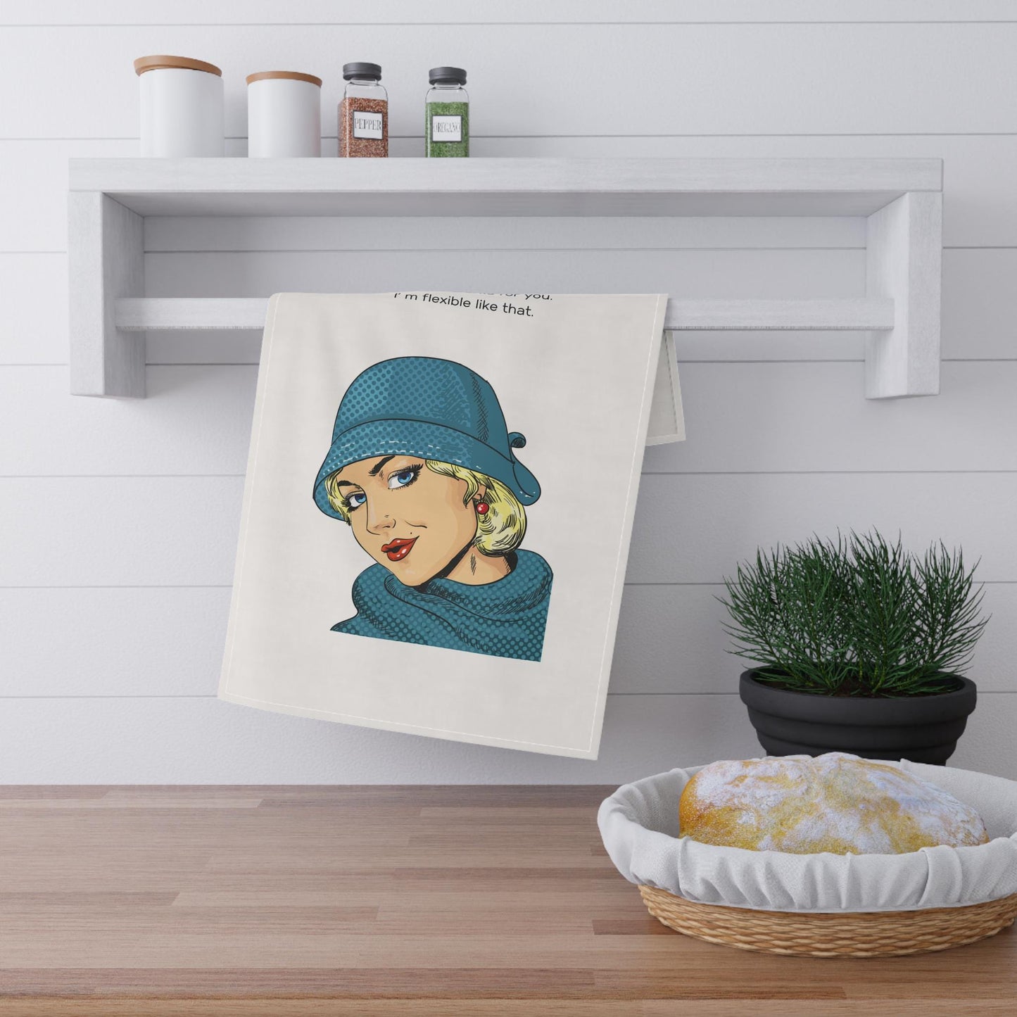 Funny Tea towel _ humorous kitchen towel decor