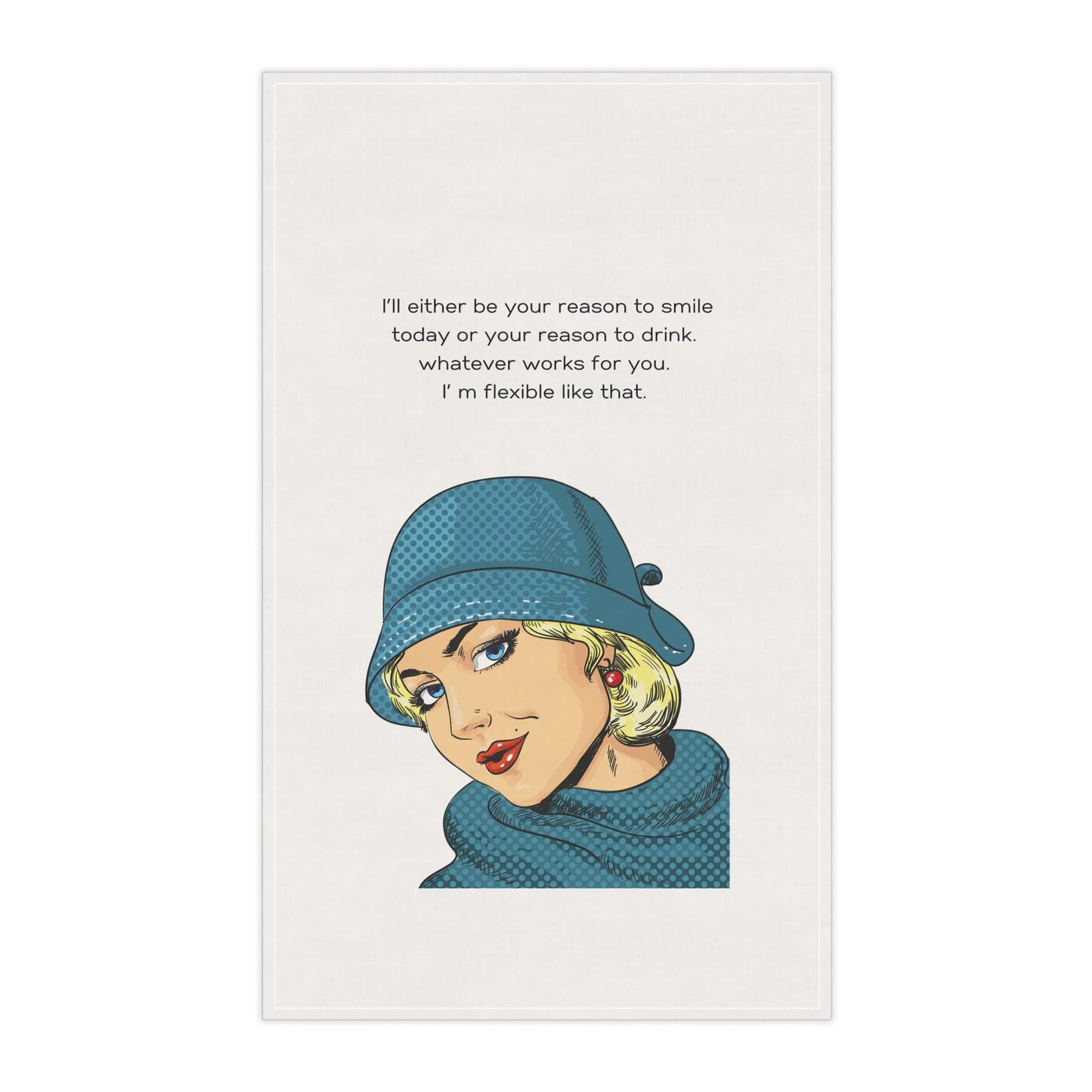 Funny Tea towel _ humorous kitchen towel decor