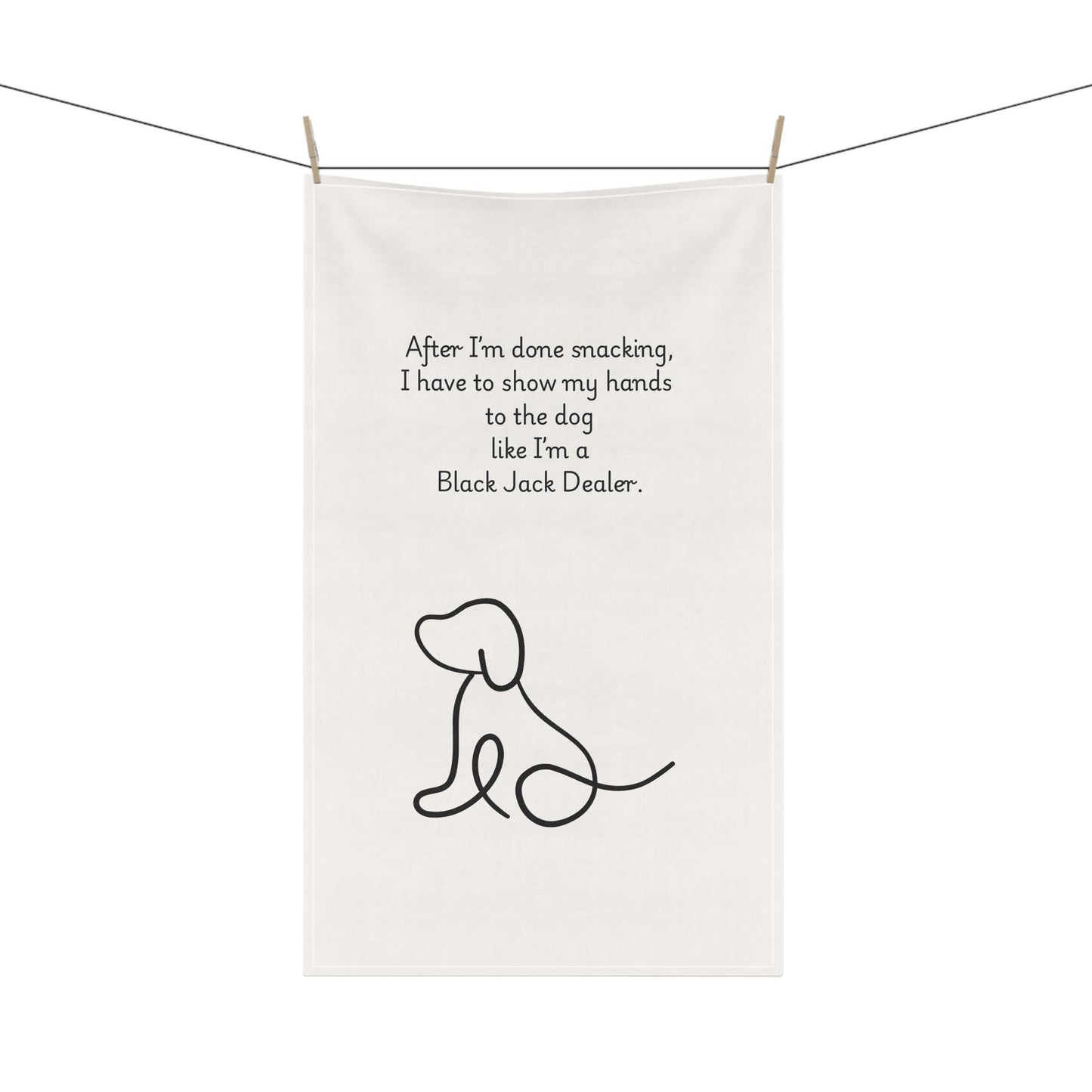Funny dog tea towel_humorous kitchen towel