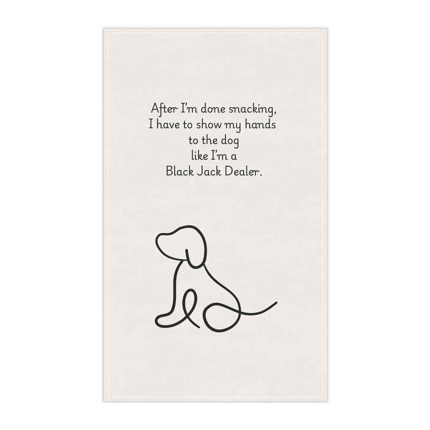 Funny dog tea towel_humorous kitchen towel