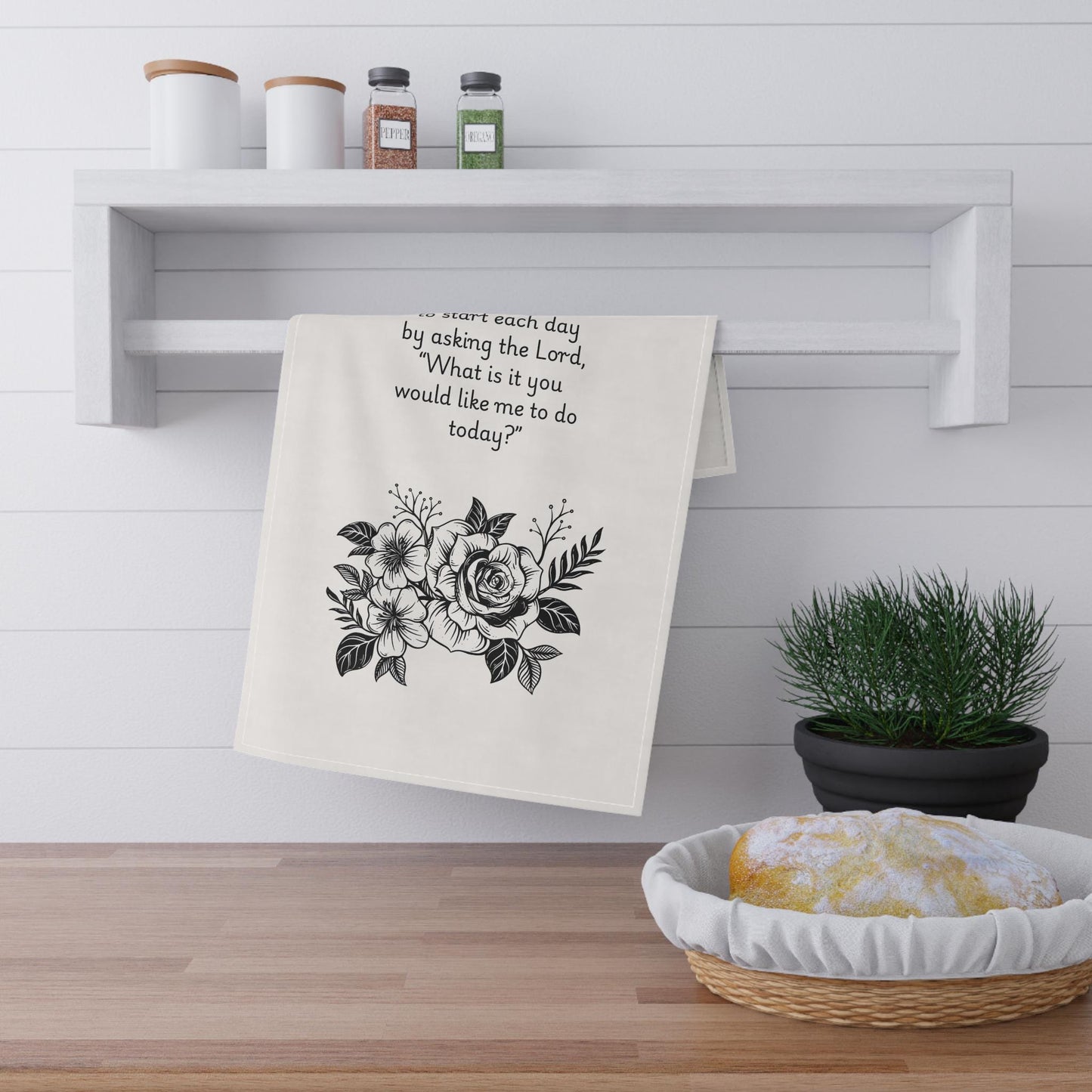 Inspirational tea towel_floral kitchen towel