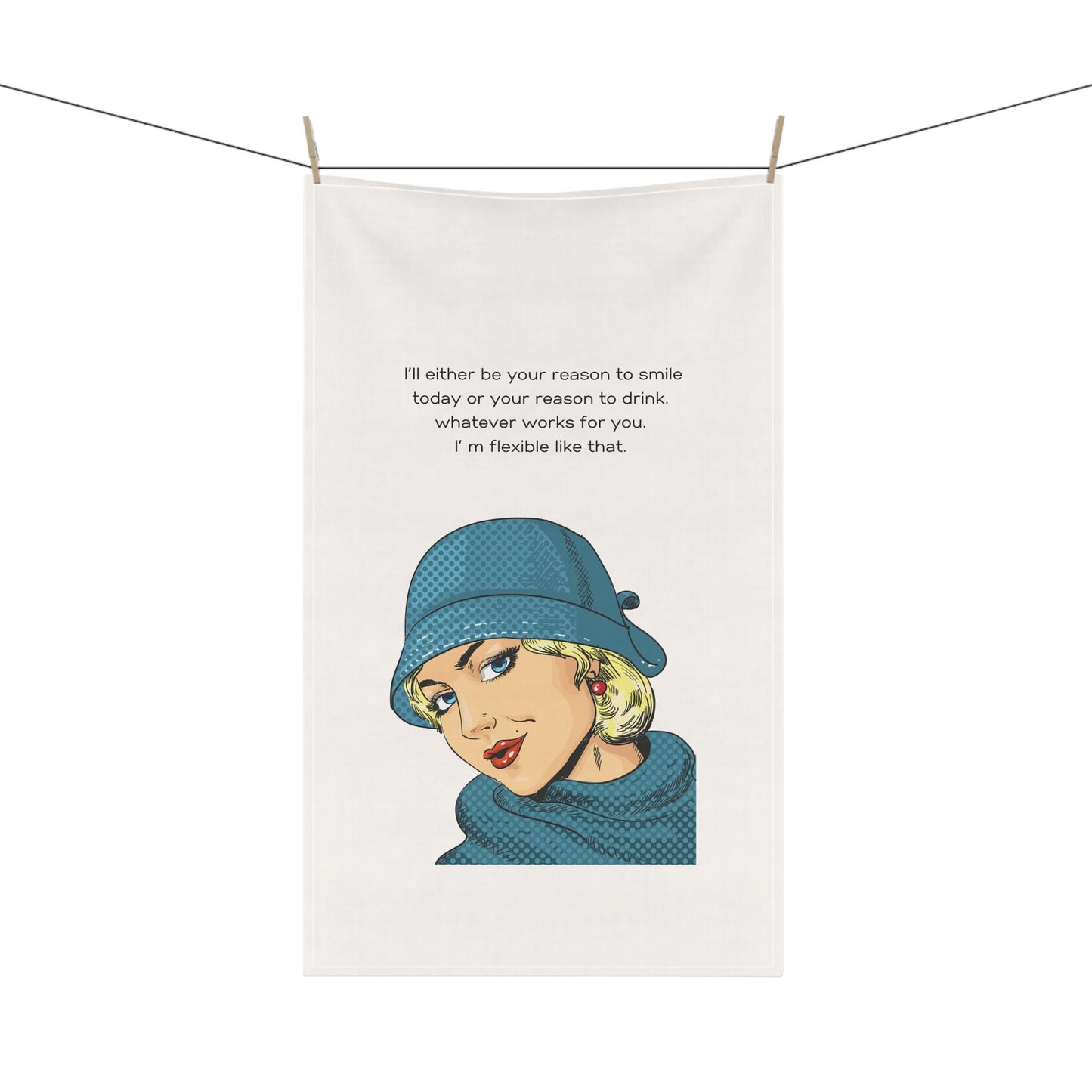 Funny Tea towel _ humorous kitchen towel decor