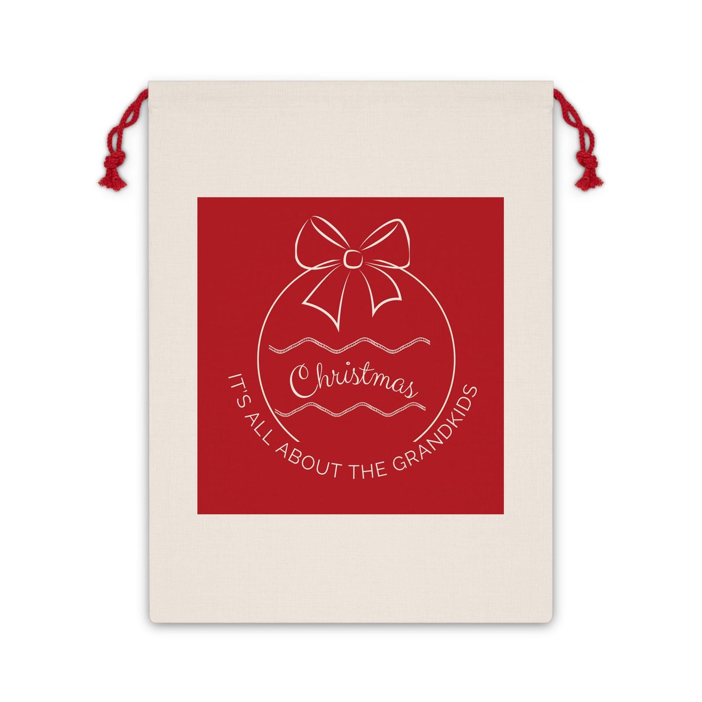 Christmas Gift Bag Santa sack stocking treat bag  Festive Holiday