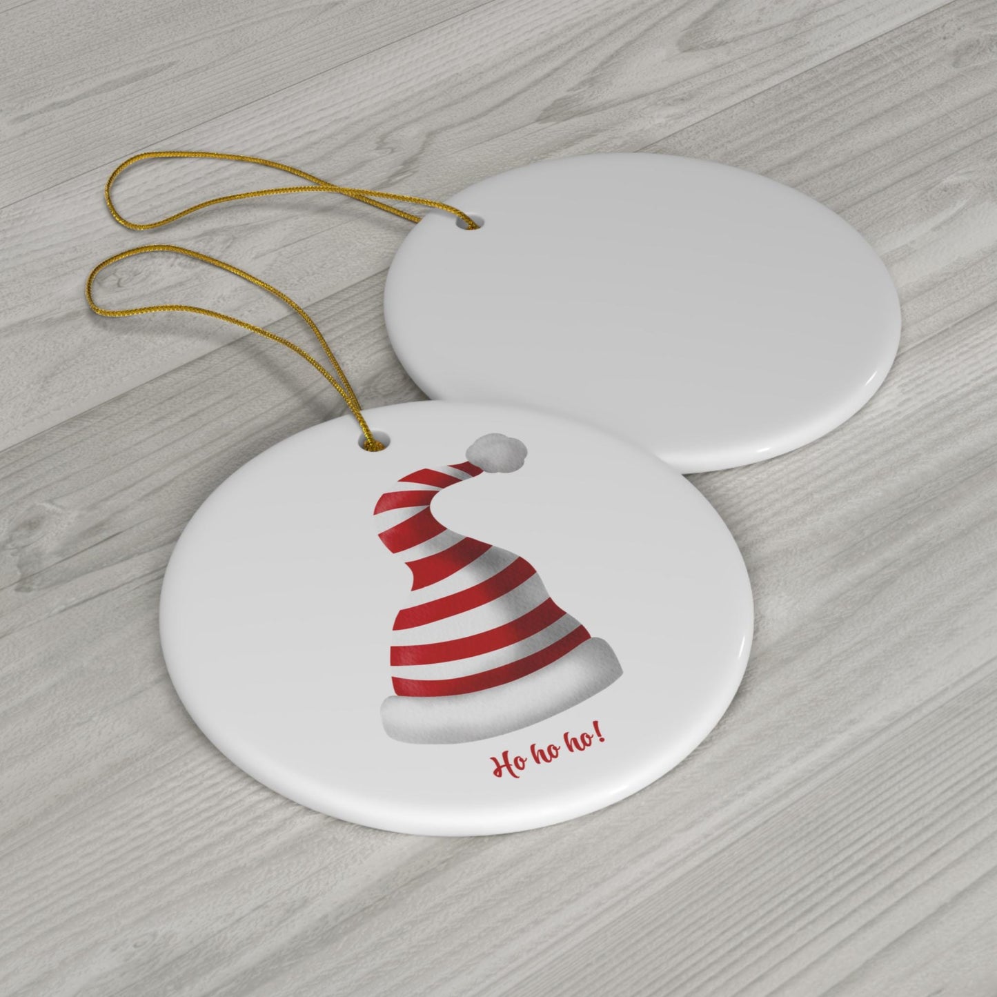 Whimsical Holiday Ceramic Ornaments, Unique Christmas Decor, Fun Gift for Tree, Ho Ho Ho! Christmas Spirit, Holiday Celebrations, Home