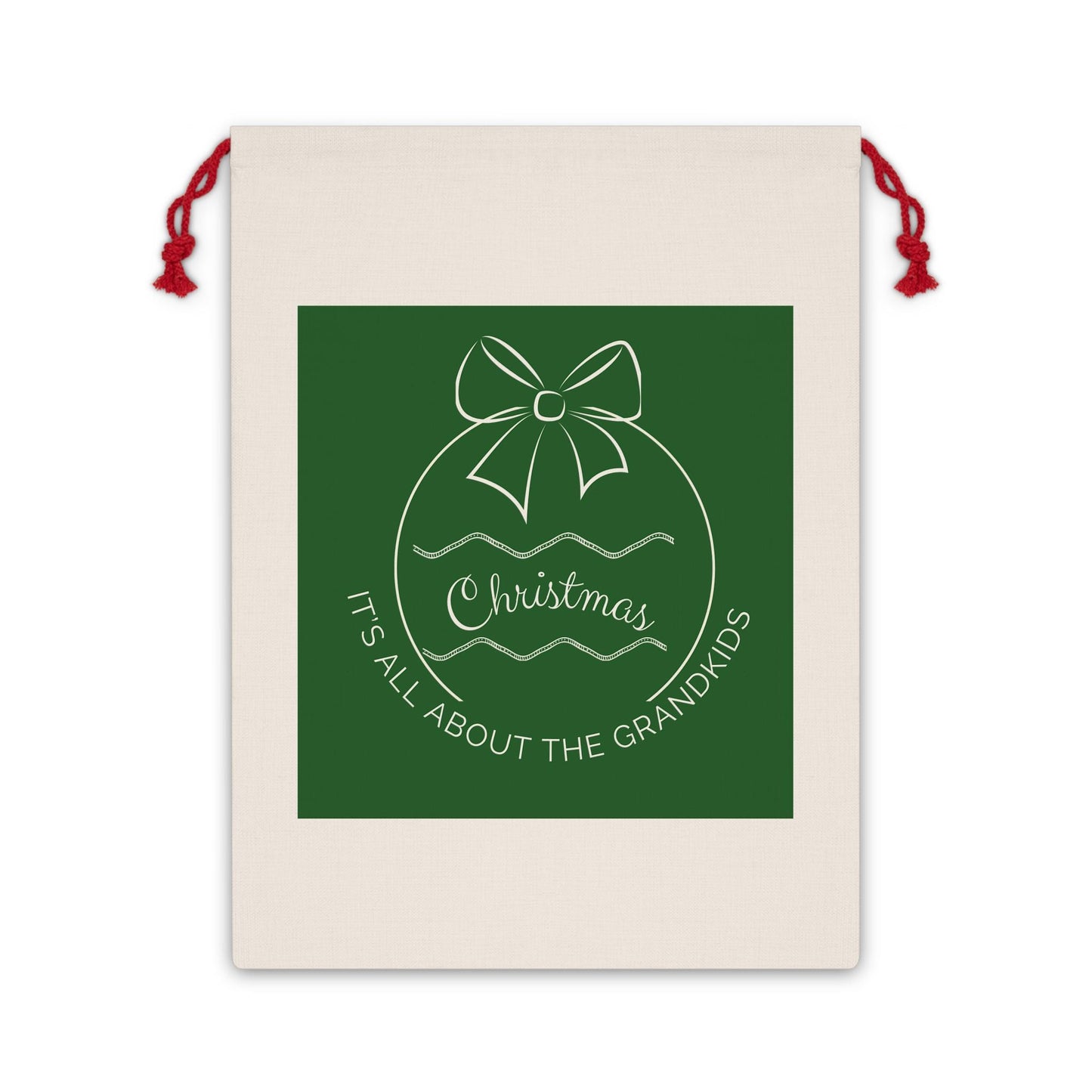 Christmas Gift Bag Santa Sack stocking treat bag Festive Holiday ,