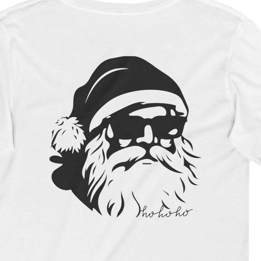 Black & White Santa Sunglasses Unisex Tee, Christmas Long Sleeve Jersey Shirt, Holiday Gift Idea, Xmas Apparel, Santa Claus Top, Funny Santa