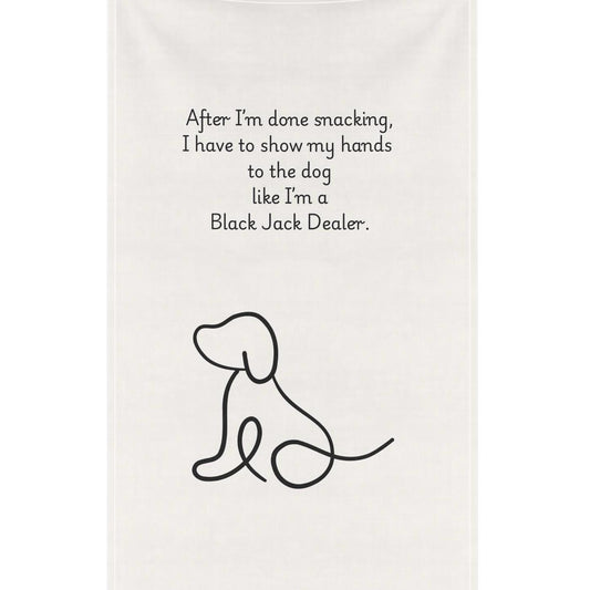 Funny dog tea towel_humorous kitchen towel
