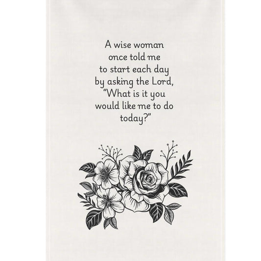 Inspirational tea towel_floral kitchen towel