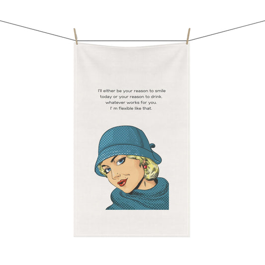 Funny Tea towel _ humorous kitchen towel decor