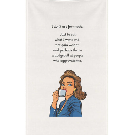 Funny Tea Towel, Durable Cotton Kitchen Towel, Vibrant Colors, Polyester Option, Kitchen Decor, Cute Tea Towel, Dish Towel, Funny Kitchen